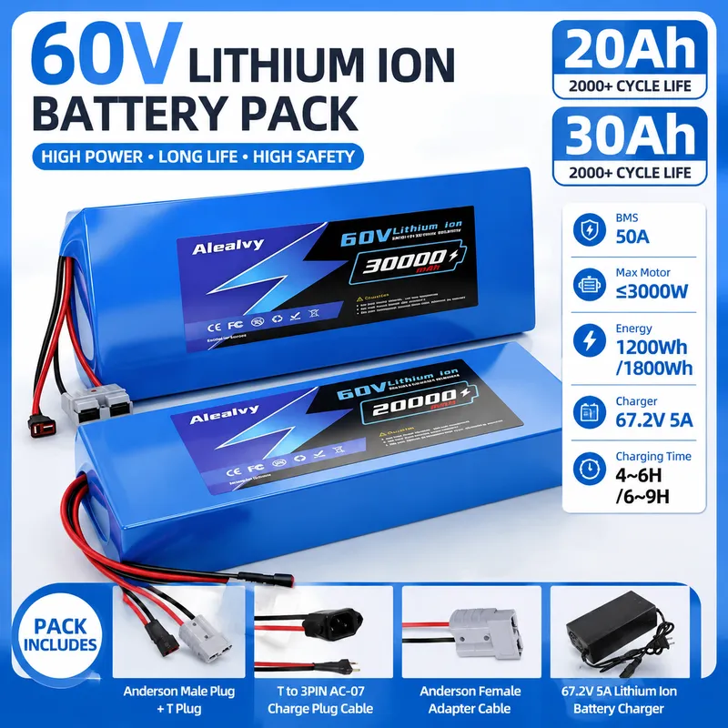 Aleaivy 60V 20AH 30AH 21700リチウ - 60V 30Ah 21700 Battery Pack のレビューと価格