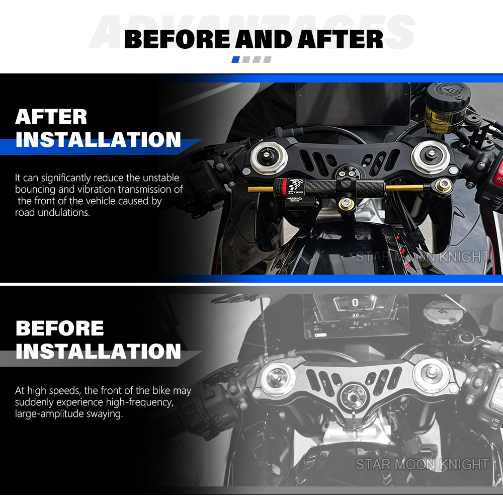 オートバイステアリングダンパーブラケット ZONTES 70 - Steering Damper Stabilizer Kit Cnc のレビューと価格