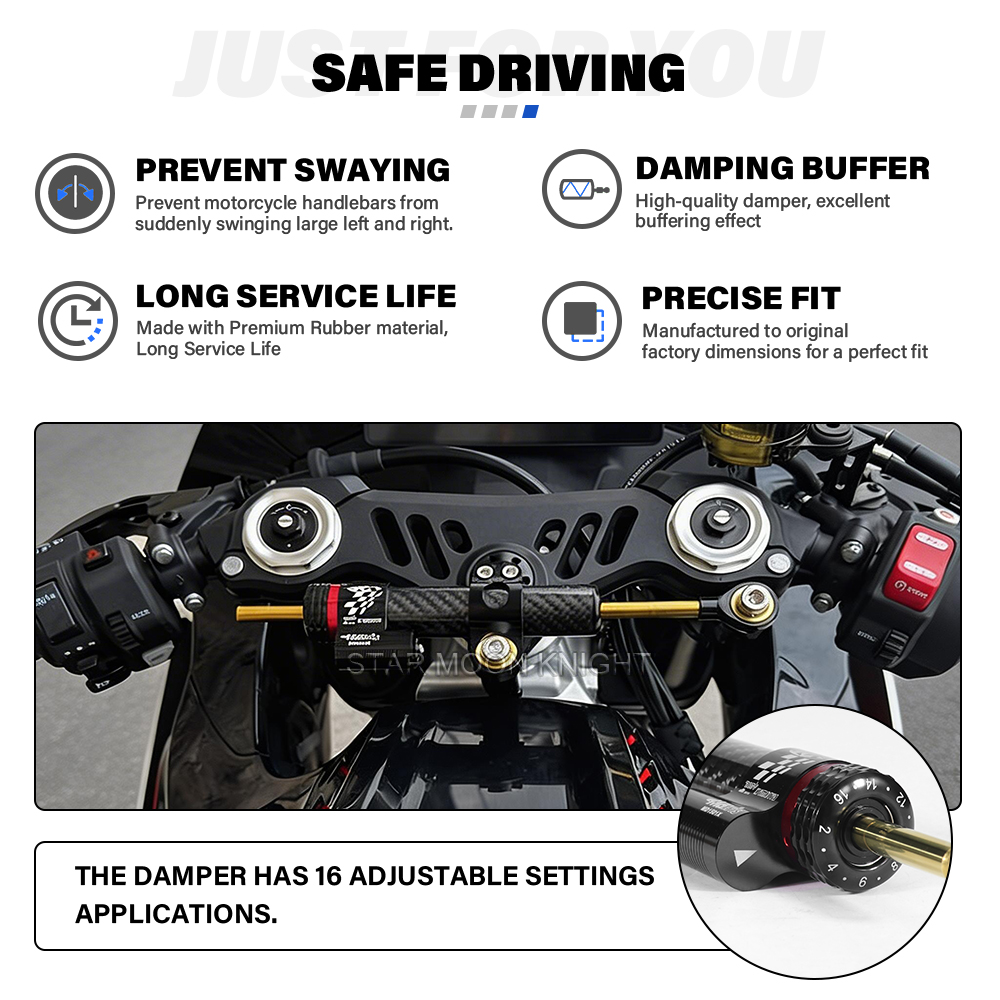 オートバイステアリングダンパーブラケット ZONTES 70 - Steering Damper Stabilizer Kit Cnc のレビューと価格